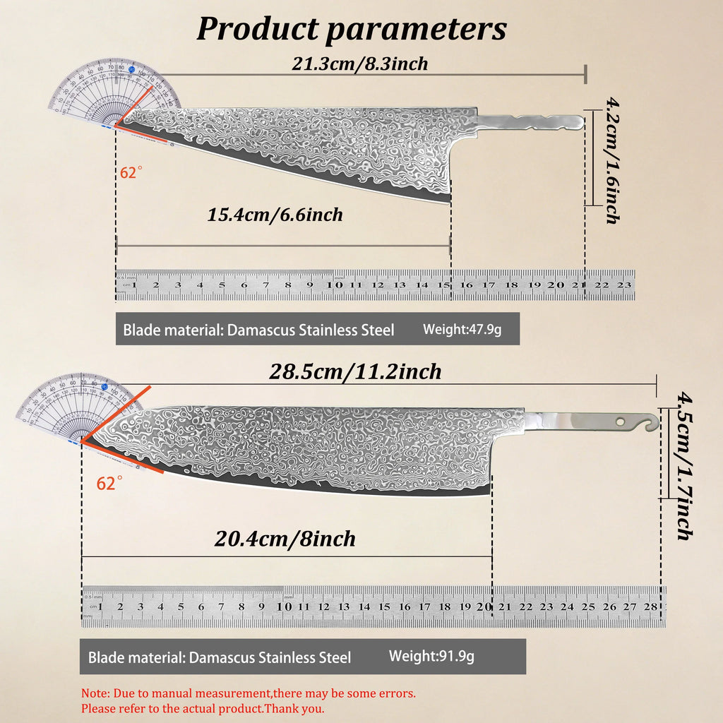 Damascus Steel Boning Knife Blade Blank – Hand Forged DIY