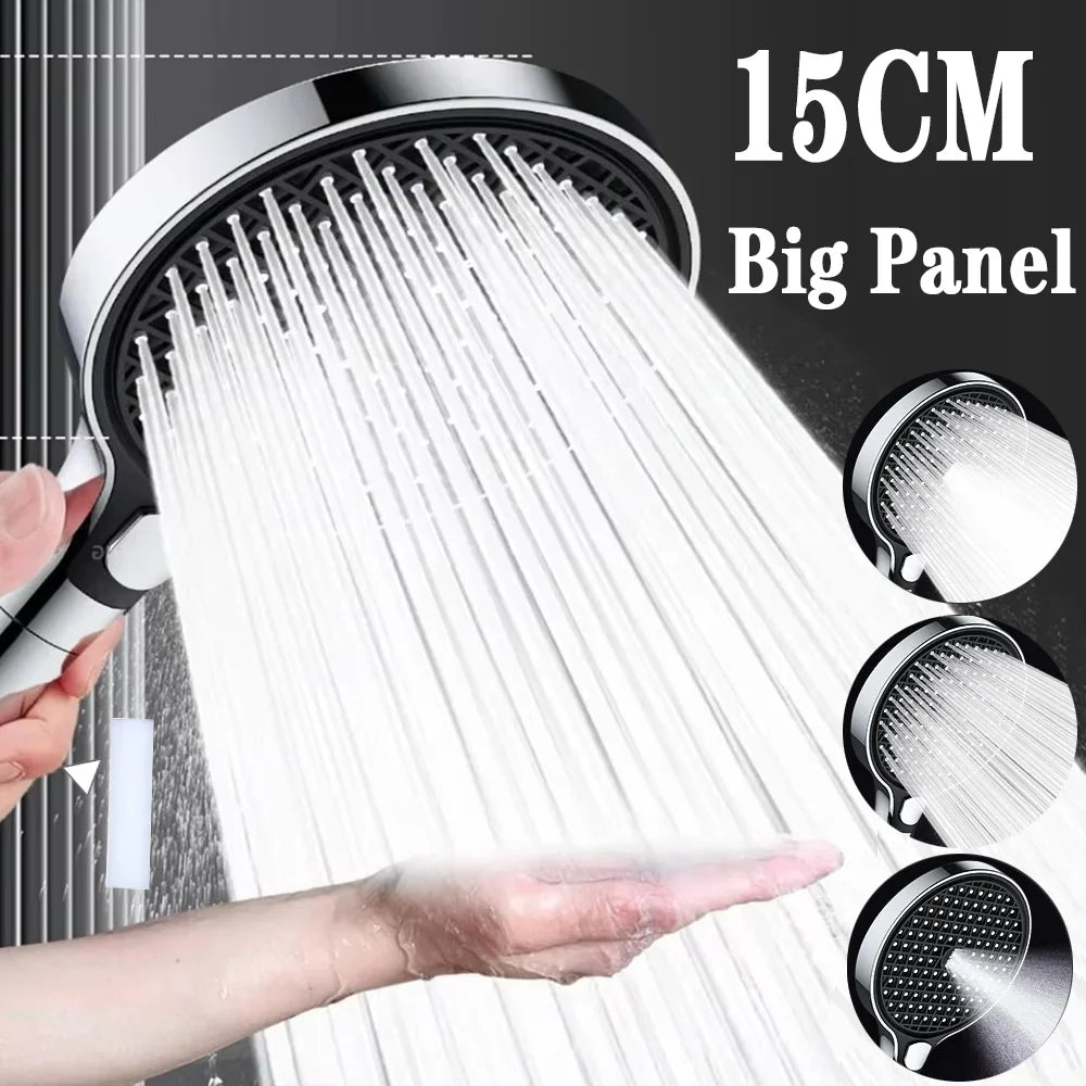 150mm 3-Mode Rainfall Shower Head with Filter | Zloog