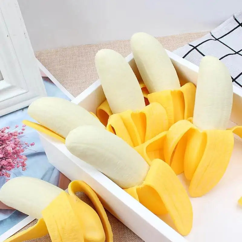 Realistic Peelable Banana Squeeze Fidget Toy – Slow Rising TPR