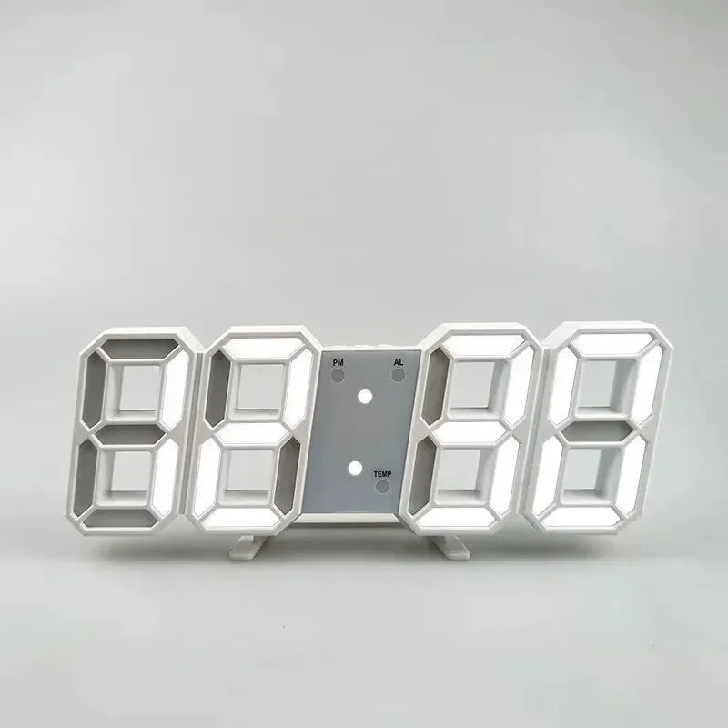 3D LED Digital Wall Clock – Alarm, Calendar & Timer