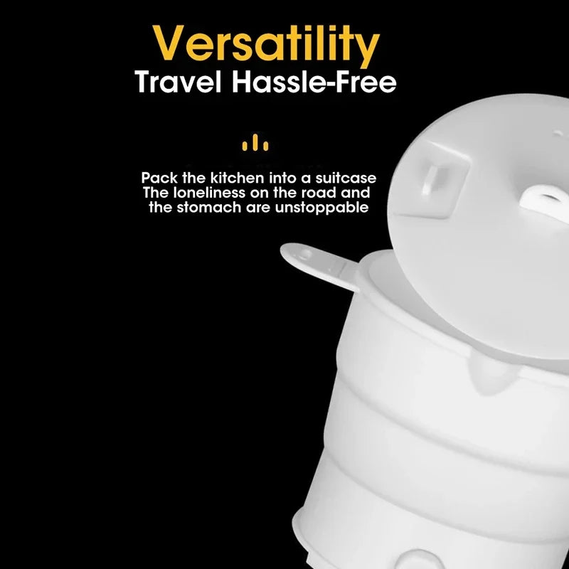 HOMEFISH Foldable Silicone Electric Hot Pot | Travel Cooker 1.2L