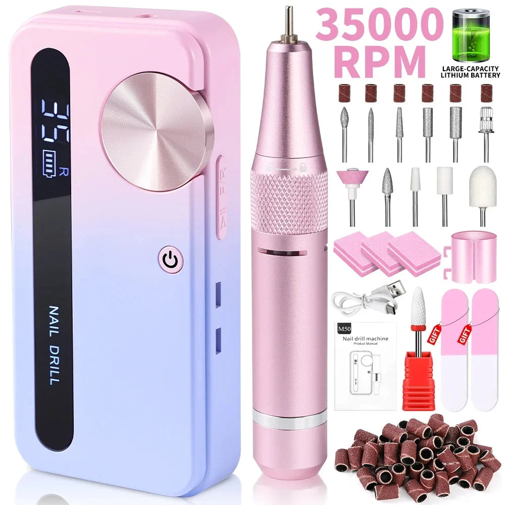 35000RPM Electric Nail Polisher Professional Gel Nails Care