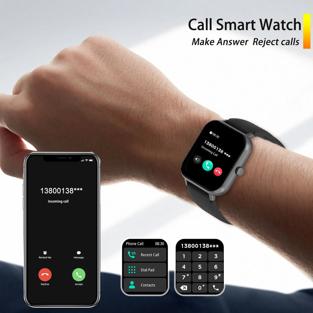 1.44" Smart Watch – Wireless Calling, Multi-Sport, iOS & Android