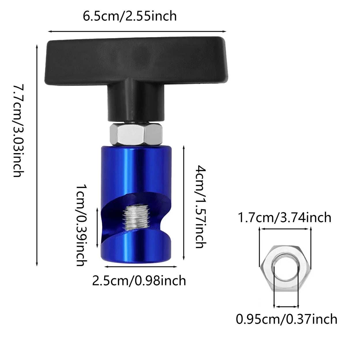 Aluminum Alloy Car Hood Lift Support Rod Clamp | Anti-Slip