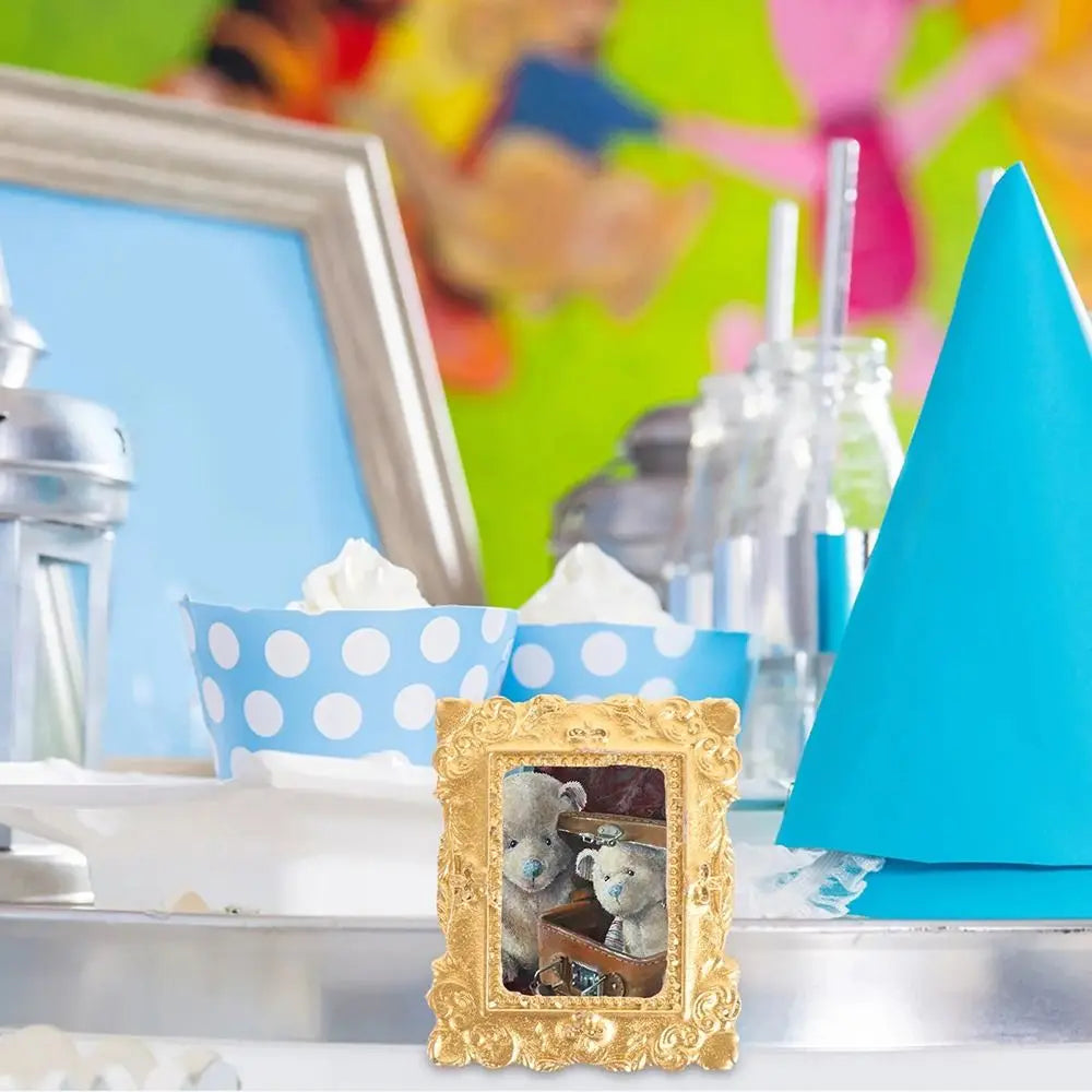 European Victorian Golden Retro Photo Frame Pictures Frames Nail Art