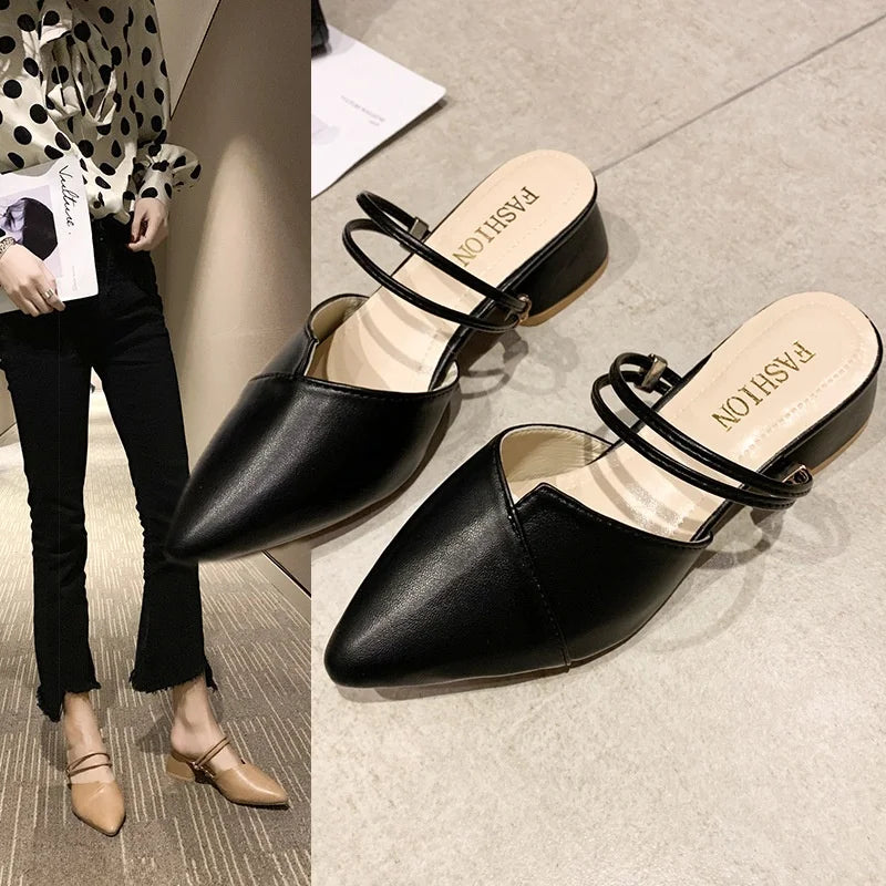Women's Wedge Heel Pointed Toe Slip-On Sandals | Summer