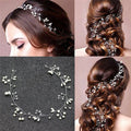Bridal Crystal Pearl Flower Hair Clip | Wedding Hair Accessory