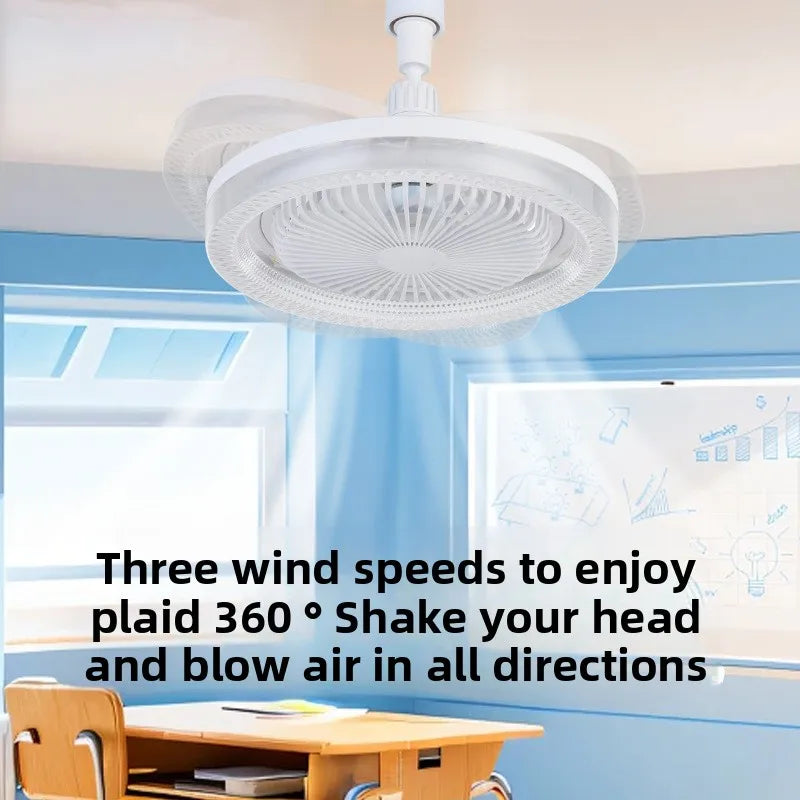 LED Ceiling Fan Light with Remote Control – Dimmable 2-in-1