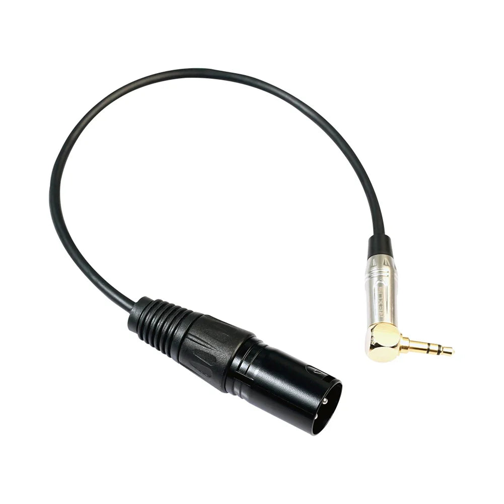 90° 3.5mm TRS to XLR 3-Pin Male Audio Cable 0.3m | VODOOL