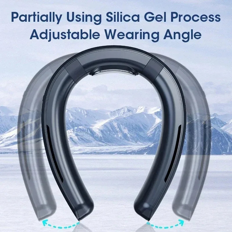 Bladeless Neck Fan 4000mAh USB Rechargeable 3-Speed Hands-Free