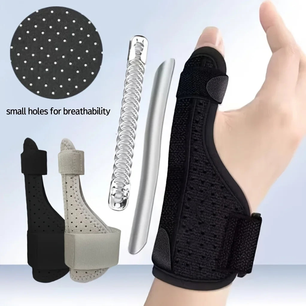 Adjustable Thumb & Wrist Brace | Aluminum Plate, Fits Both Hands