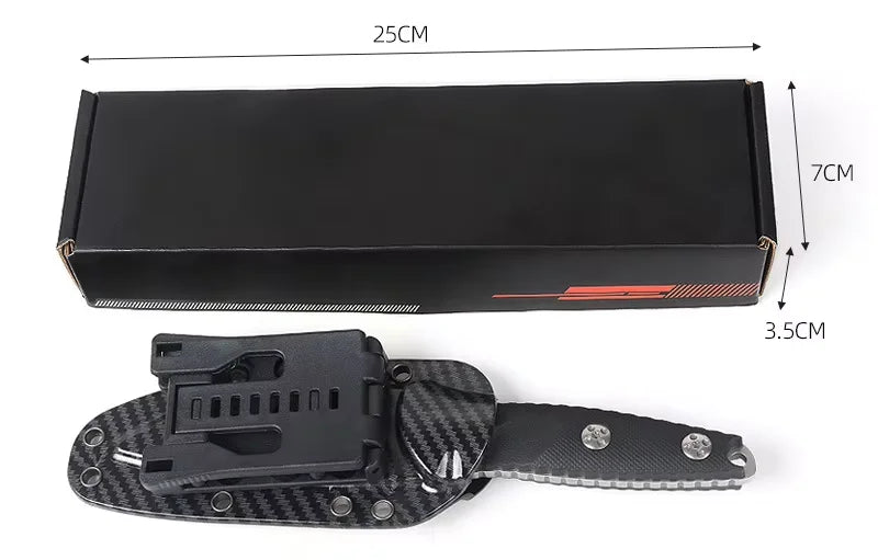 FL FLYWOD Fixed Blade Knife | G10 Handle & Sheath – Camping
