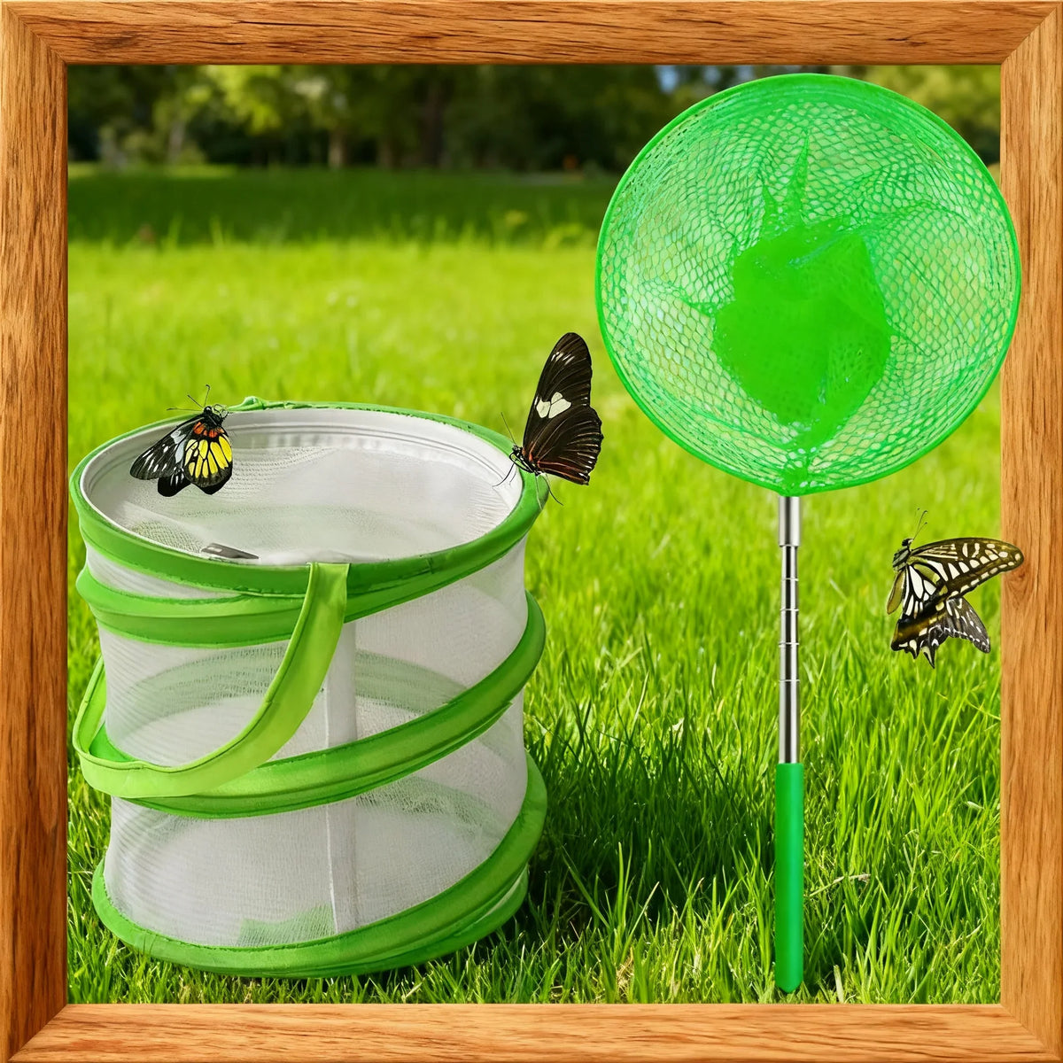 Retractable Insect & Butterfly Net + Observation Cage – Kids