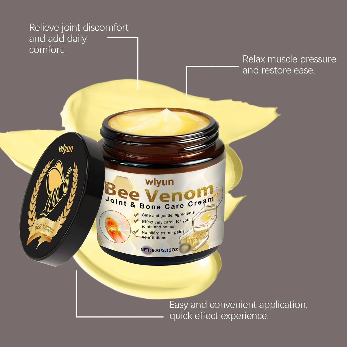 Bee Venom Body Massage Cream 60g – Joint & Muscle Rub