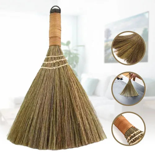 Japanese Mini Broom – Natural Bamboo Short-Handle Hand Brush