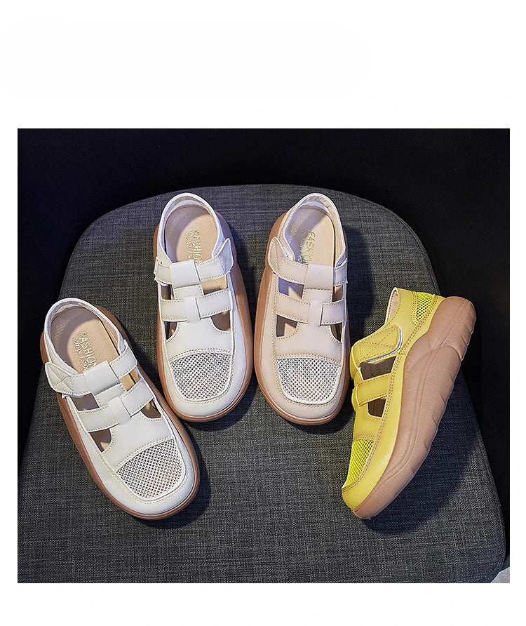 Women's Platform Sandals – Open Toe Slip-On Roman Summer Shoes