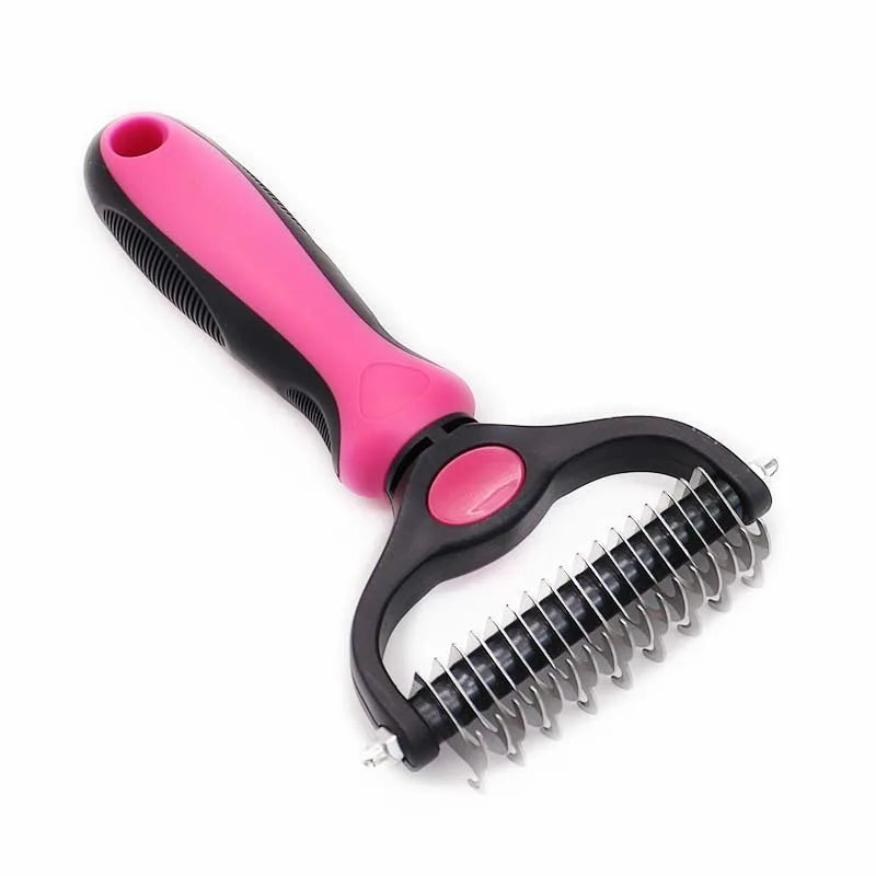 Double-Sided Dog & Cat Dematting Grooming Brush | Undercoat Comb