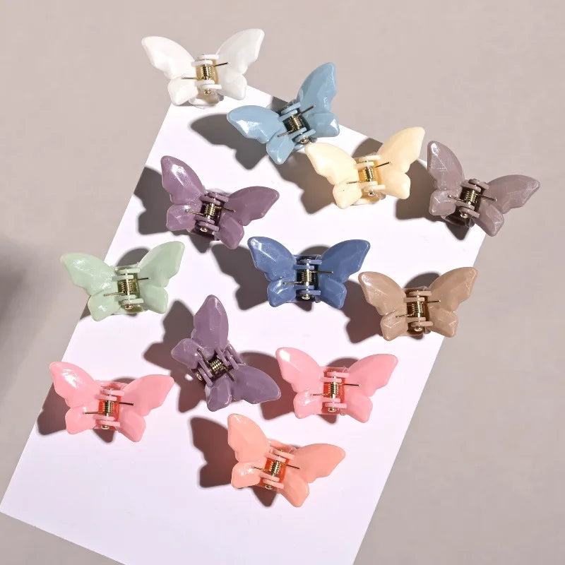 20 Pcs Mini Butterfly Hair Clips – Macaron Colors for Women