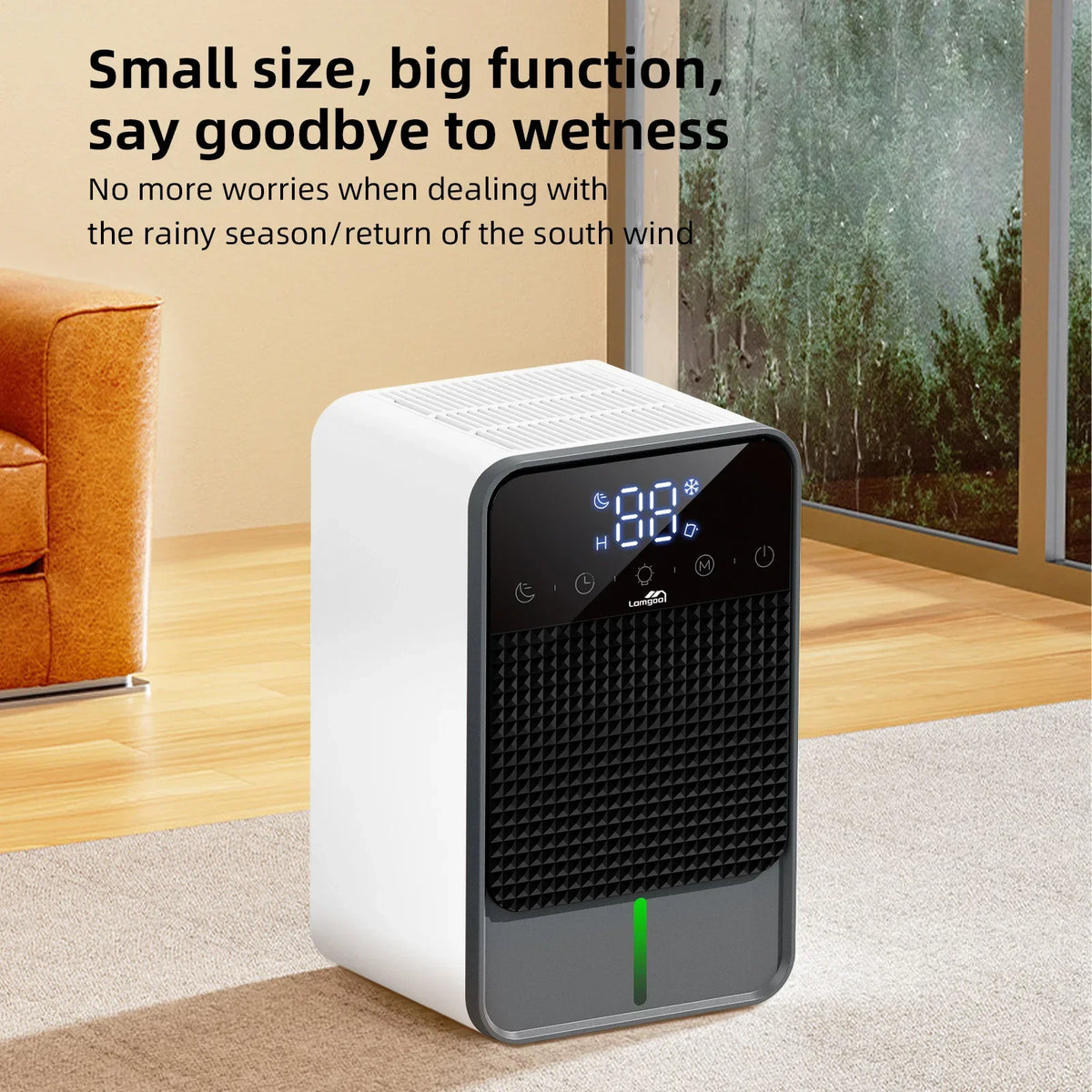 URGGU Small Dehumidifier | Digital Touch, Auto Defrost, Timer