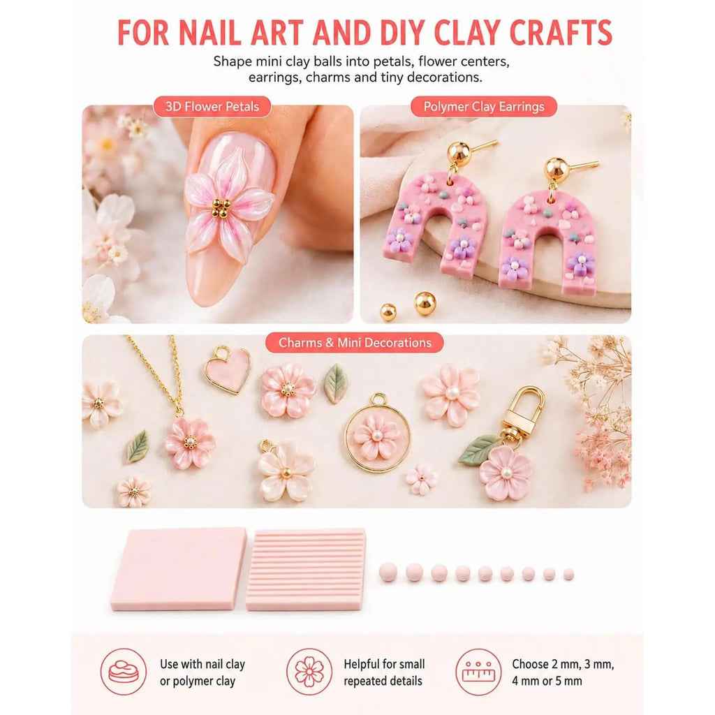 3D Print Clay Ball Maker – 4-Piece Bead Roller for DIY Jewelry