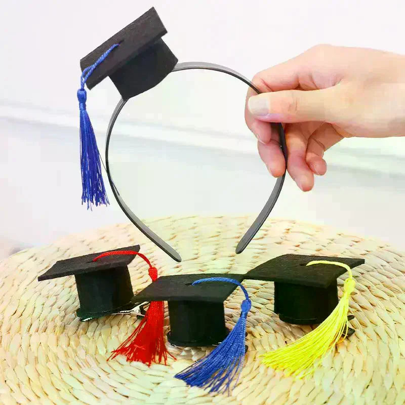 2-Pack Mini Graduation Cap Hair Clips | Party & Photo Prop