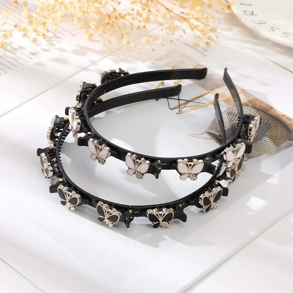 Butterfly Hair Hoop – French Style Rhinestone Headband