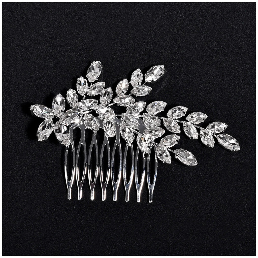 Glittering Crystal Hair Comb Fork | Elegant Messy Bun Maker