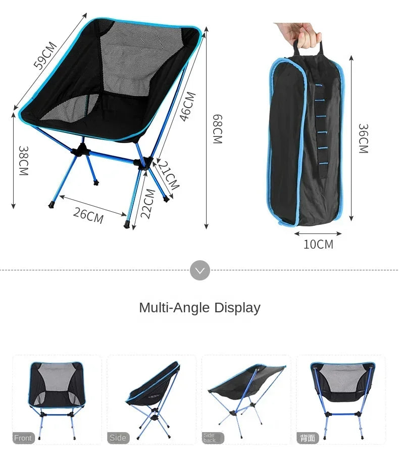 Ultralight Folding Camping Chair – Portable Beach & Outdoor Seat