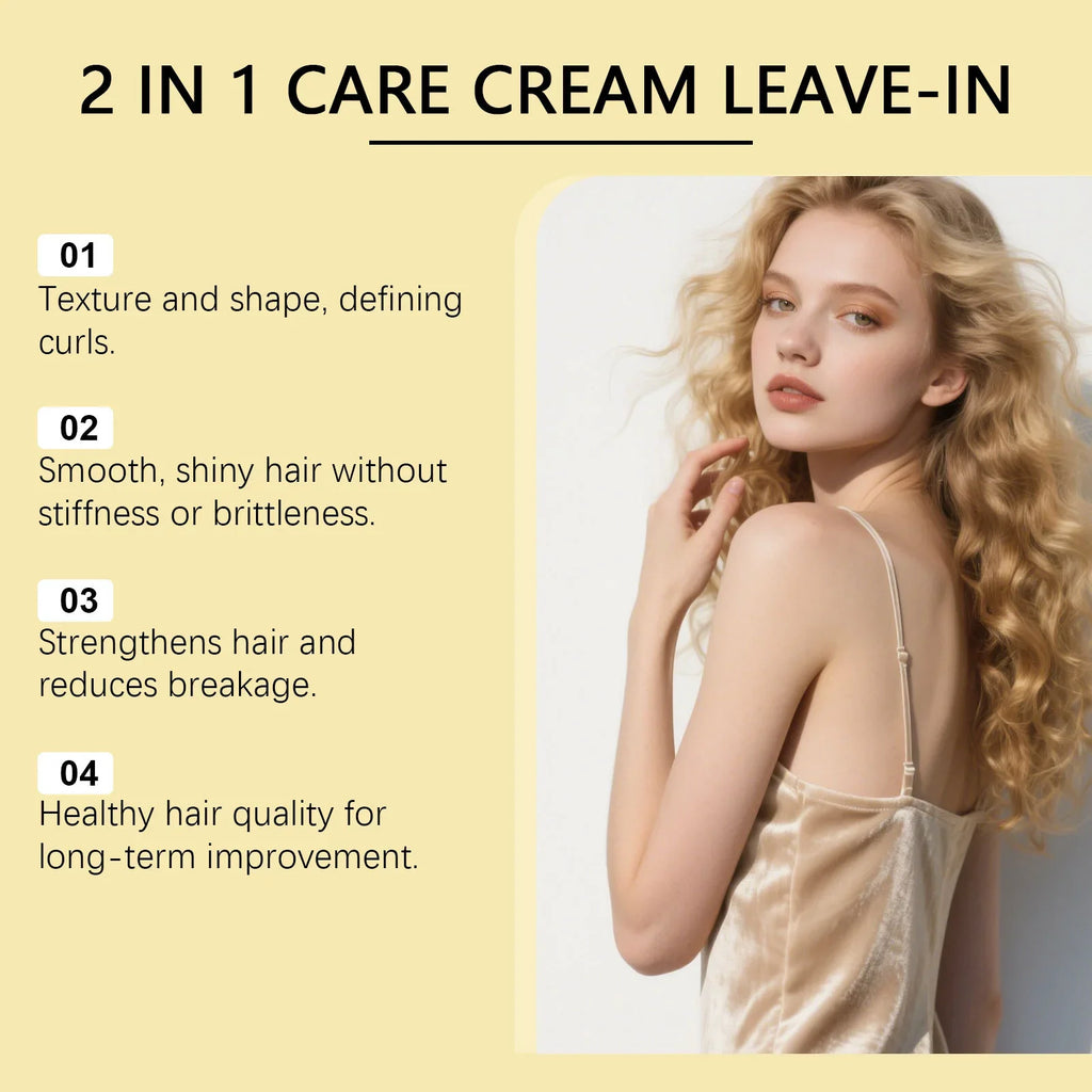 HOEGOA Leave-In Conditioner Cream – Anti-Frizz Deep Repair