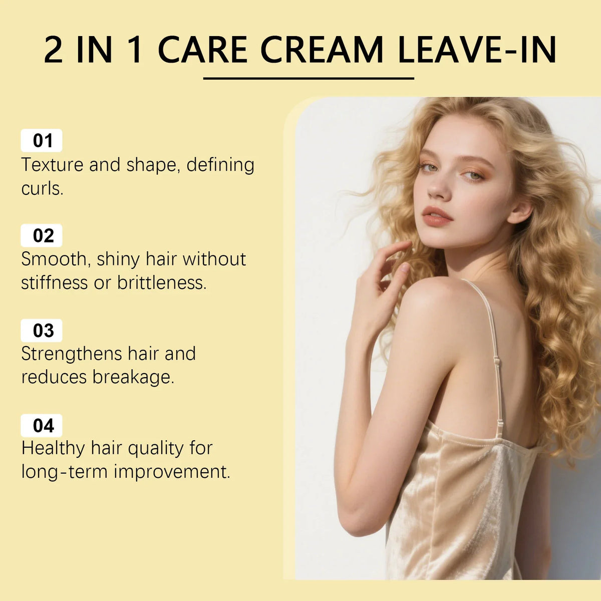 HOEGOA Leave-In Conditioner Cream – Anti-Frizz Deep Repair