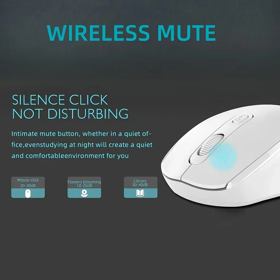 Dual-mode Wireless Mouse BT Ergonomic Optical Computer USB Mice