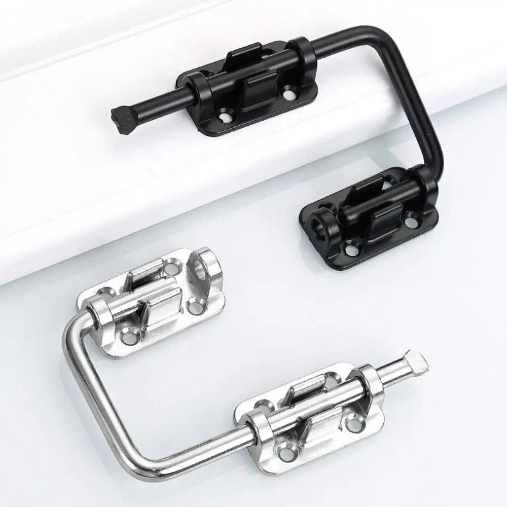 Stainless Steel Door Latch Lock Non Perforated Gate Thickened 90 180