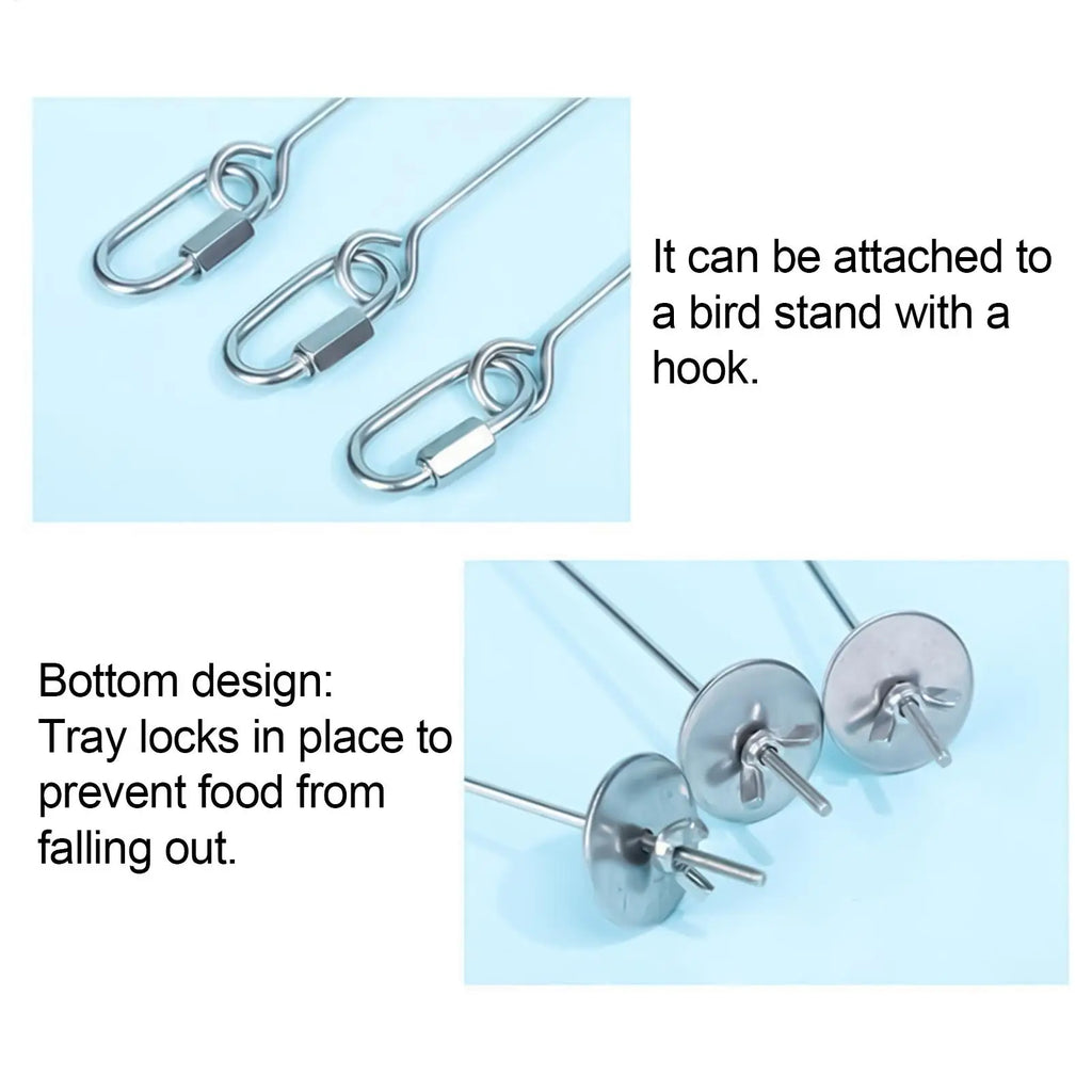 Stainless Steel Bird Cage Food Skewer – Fruit & Veggie Holder