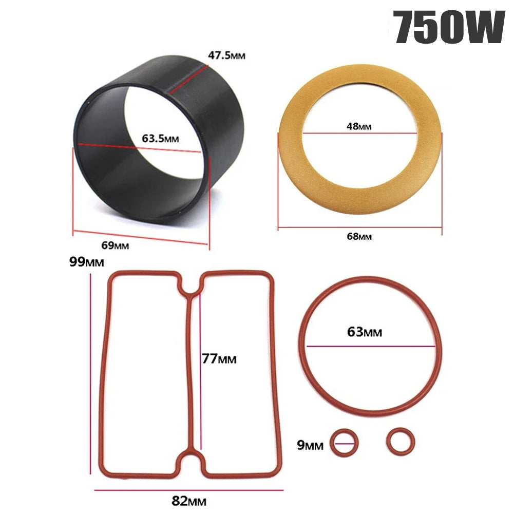 Oil-Free Air Compressor Cylinder & Piston Ring Kit 550W–1500W