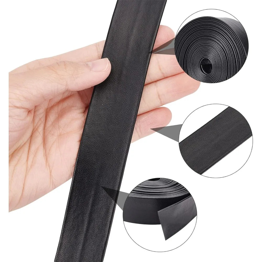 Faux Leather Ribbon Strap 25mm Black 5m – DIY Craft Trim