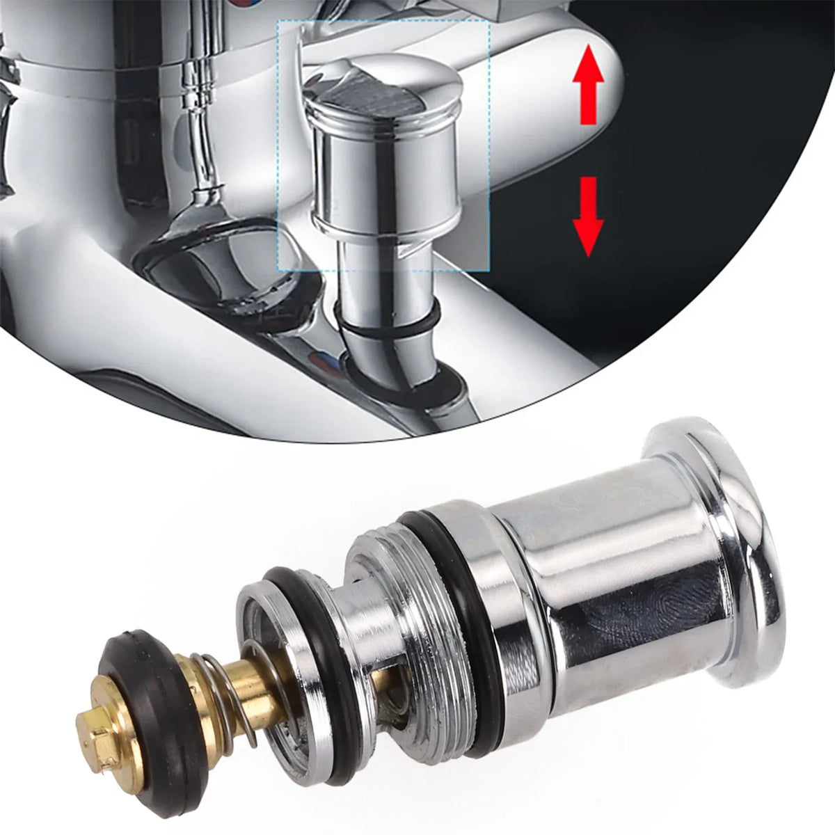 Pull-Up Water Diverter Valve | Chrome Brass Shower Faucet Switch