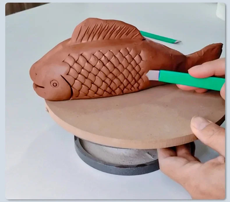 Dragon & Fish Scale Texture Blade | Pottery Carving Tool