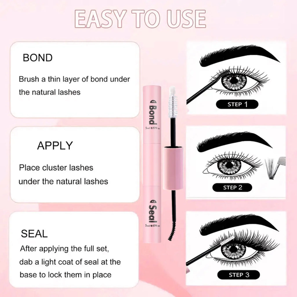 YADORNOS Lash Bond & Seal Kit – Strong Hold Lash Glue + Tweezers