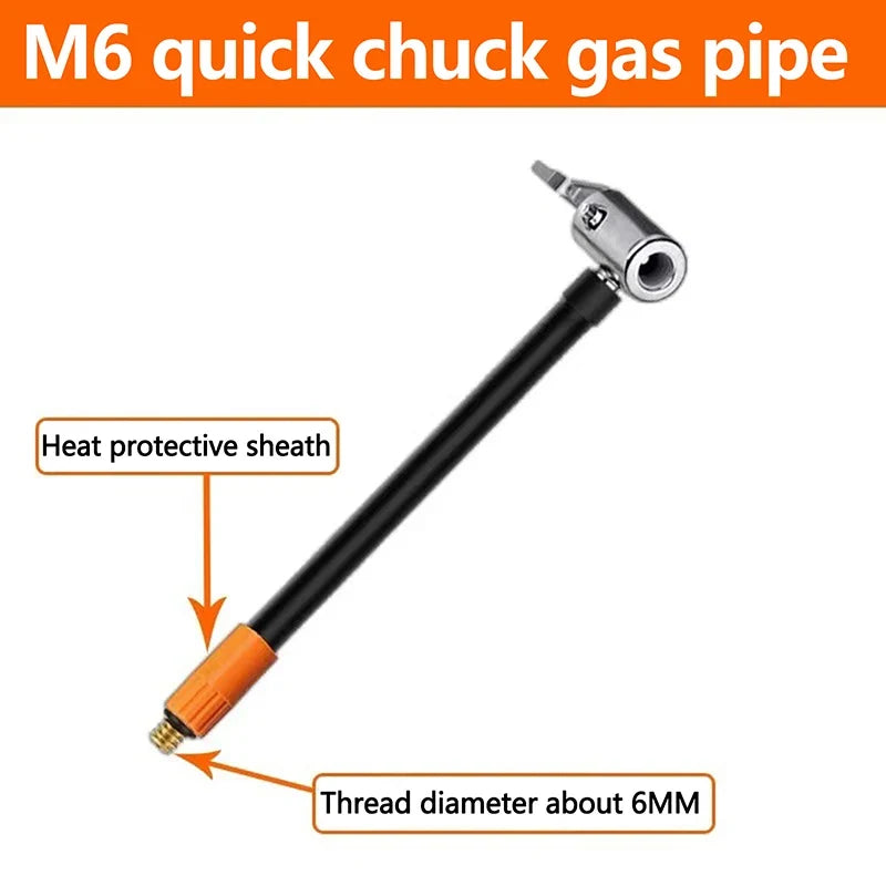 30CM Tire Inflation Hose Adapter M6 Locking Air Chuck