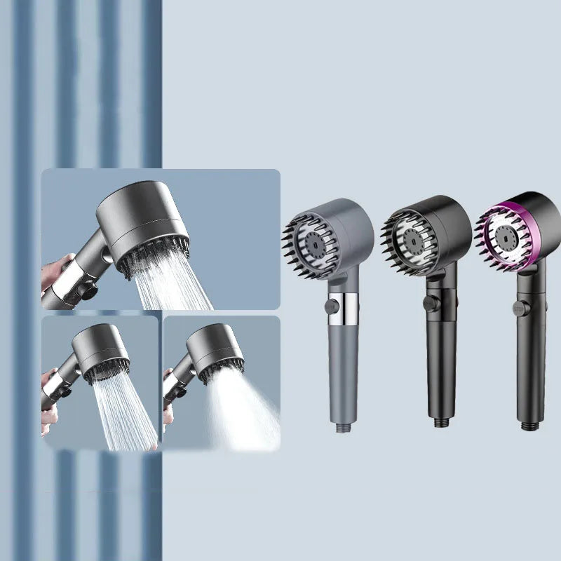 4-Mode Handheld Shower Head with Filter & Massage | ABS
