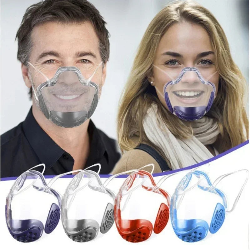 Transparent Face Shield Mask – Anti-Fog Dustproof Mouth Cover