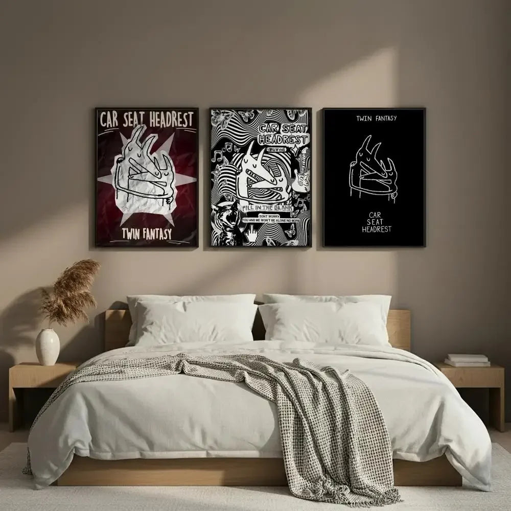 Classic Car Headrest HD Art Poster – Modern Wall Decor Print