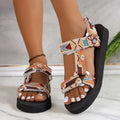 Women's Flat Hemp Rope Beach Sandals – Roman Ankle-Wrap