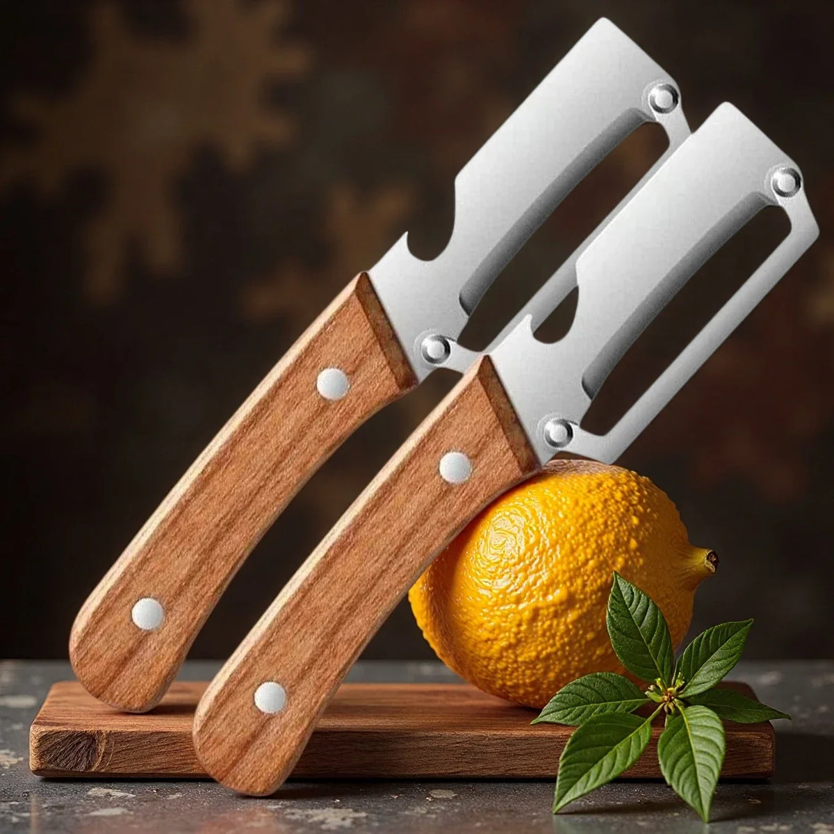Stainless Steel Peeler Oak Wooden Handle | 1/3/5 Pack