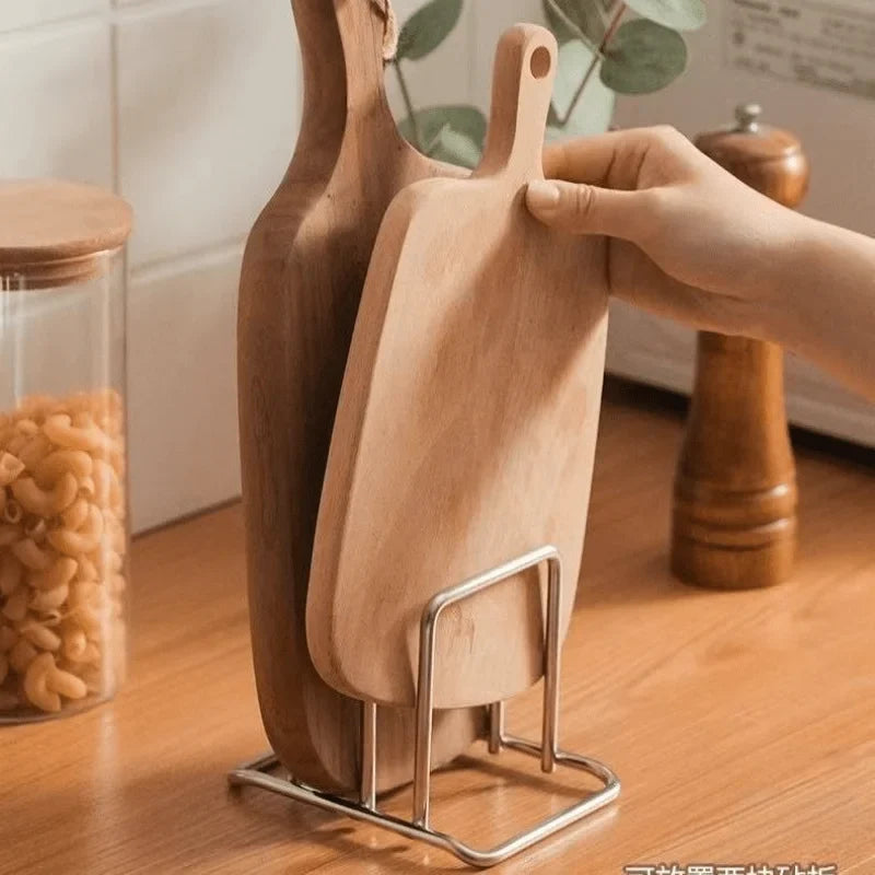 4-Pack Stainless Steel Cutting Board Rack – Kitchen Organizer
