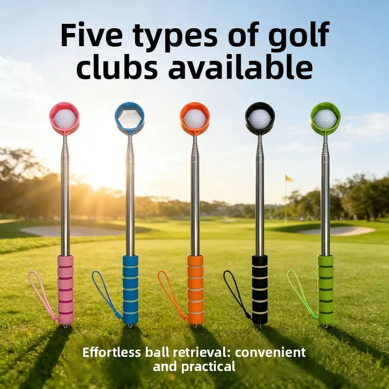 Telescopic Golf Ball Retriever – Extendable Stainless Grabber