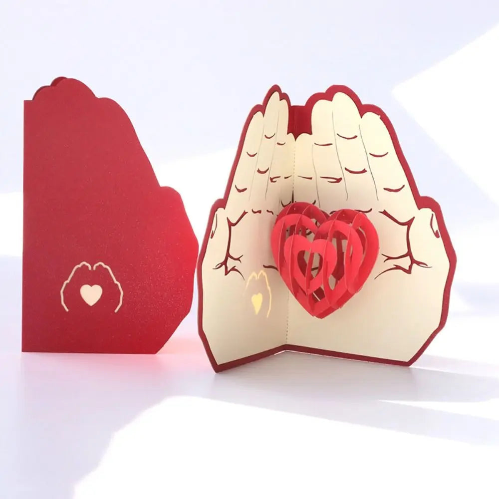3D Pop-Up Valentine's Day Card | Handmade Paper Sculpture