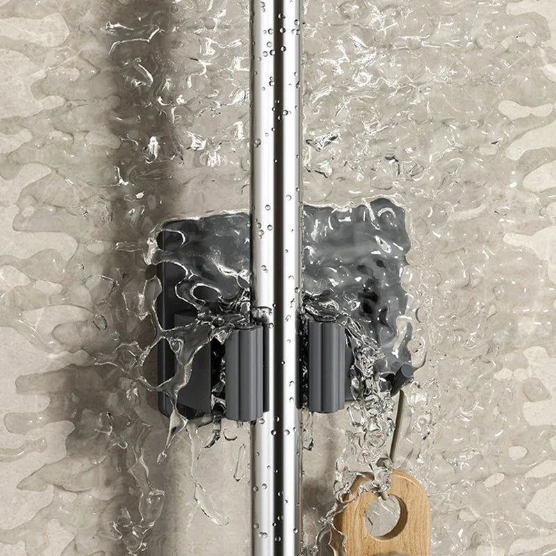Wall-Mounted Mop & Broom Holder – 304 Stainless Steel Rack