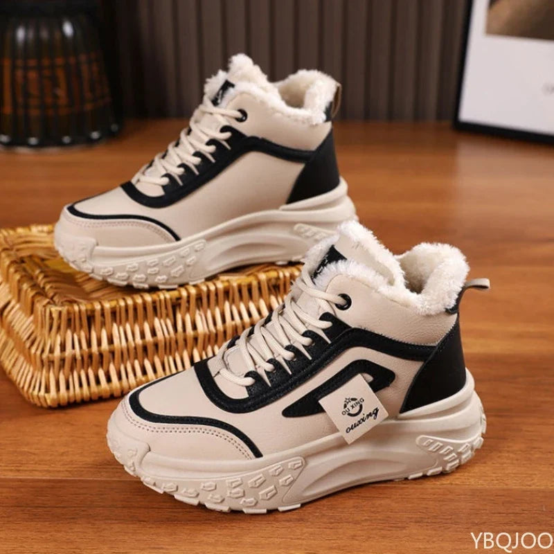 Women's Lace-Up Fleece Lined Ankle Snow Boots | Winter