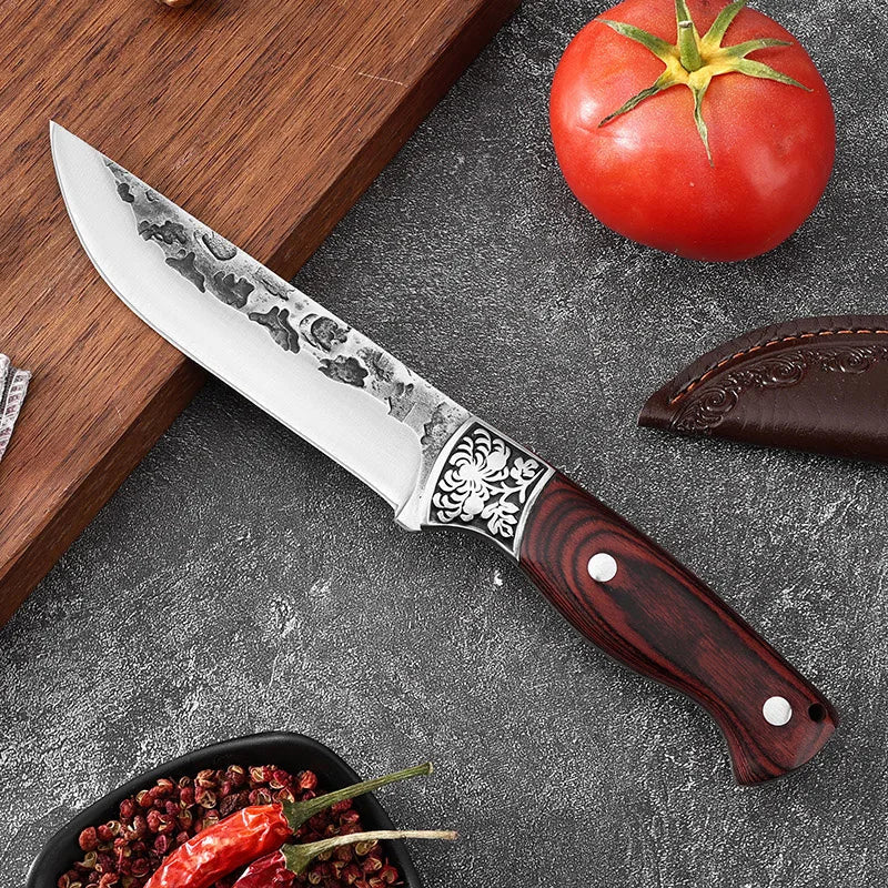 InLeung Hand-Forged Stainless Steel Cleaver – Wood Handle